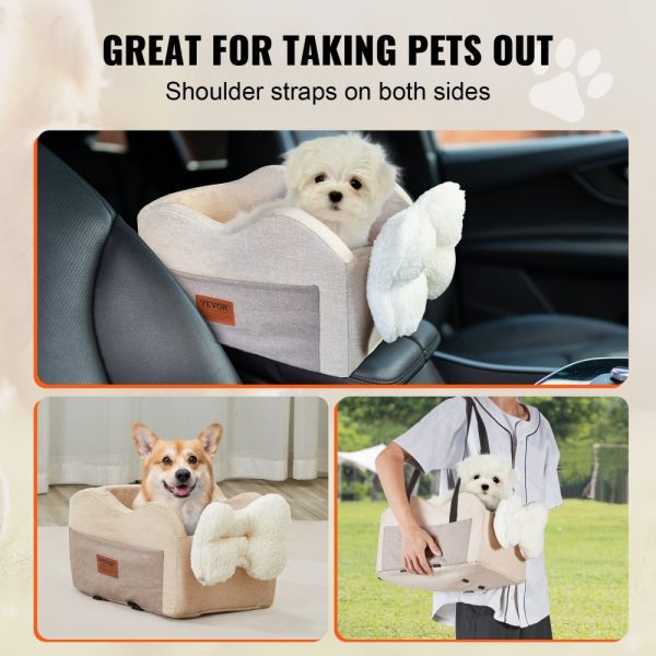 Center Console Dog Car Seat Dog Booster Car Seat for Small Dog 8 lbs - Image 6