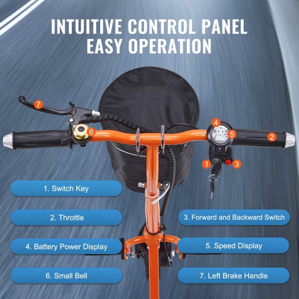 3 Wheel Foldable Electric Scooter for Seniors, 12 Mile Range, 48V Lithium-ion Battery, Up to 330 lbs Capacity - Image 6