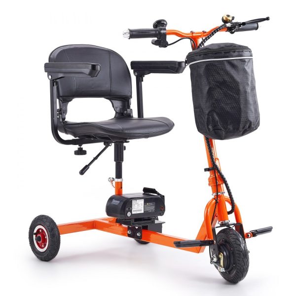 3 Wheel Foldable Electric Scooter for Seniors, 12 Mile Range, 48V Lithium-ion Battery, Up to 330 lbs Capacity