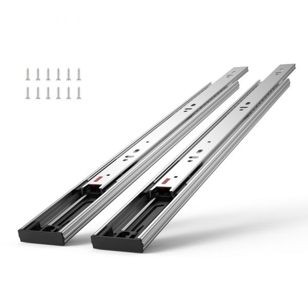 6-Pack Heavy Duty 20-Inch Drawer Slides Steel Rails Full Extension Soft Close Silent Glide Cabinet Kitchen with Ball Bearing 100LB Capacity