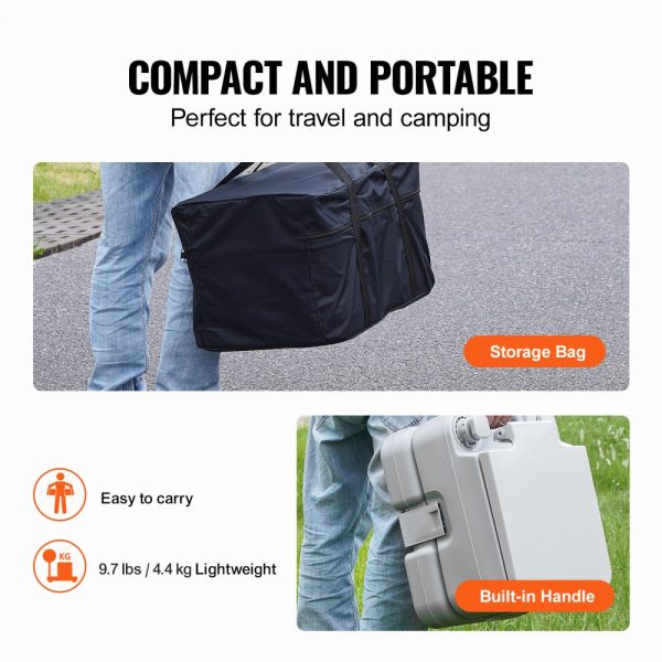 Portable Camping Toilet with 3.2 Gallon Waste & Flush Tanks Push-Button Pressurized Flush Leak-Proof Odorless for Adults Kids Travel - Image 6
