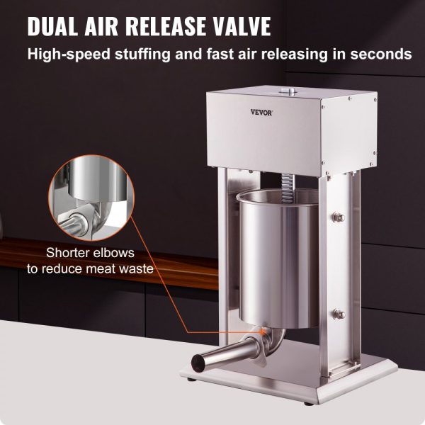 Electric Sausage Stuffer 10L Variable Speed Sausage Maker Stainless Steel - Image 3