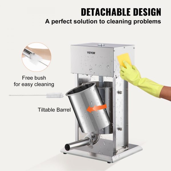 Electric Sausage Stuffer 10L Variable Speed Sausage Maker Stainless Steel - Image 6