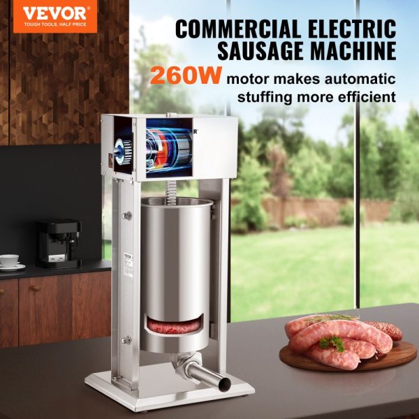 Electric Sausage Stuffer 15L Variable Speed Sausage Maker Stainless Steel - Image 2