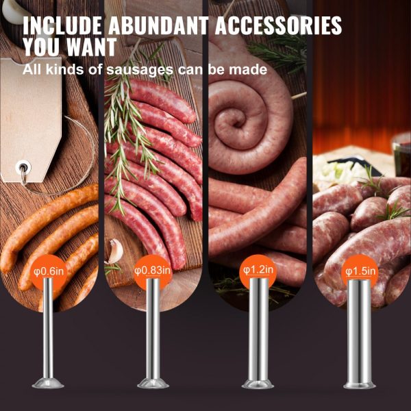 Electric Sausage Stuffer 15L Variable Speed Sausage Maker Stainless Steel - Image 5