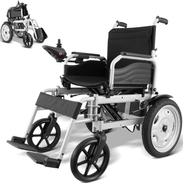 Electric Wheelchair for Adults & Seniors, 265 lbs Weight Capacity, 17.5in Width, Lightweight & Foldable, 12.5mi Range All-Terrain, Adjustable Backrest