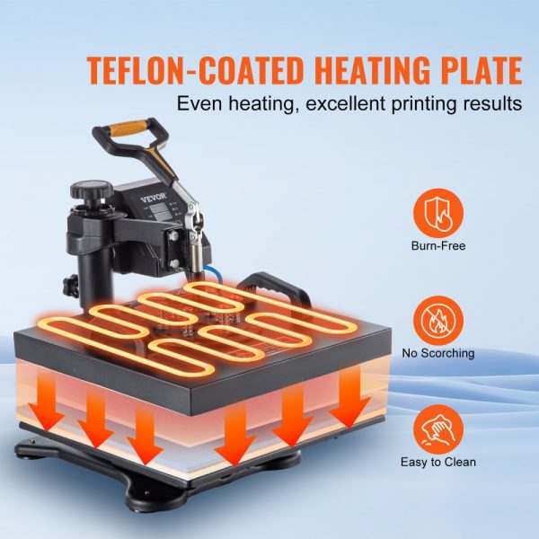5 In 1 Heat Press 15" X 15" Digital Clamshell Sublimation for DIY Mug Cap Plate - Image 5