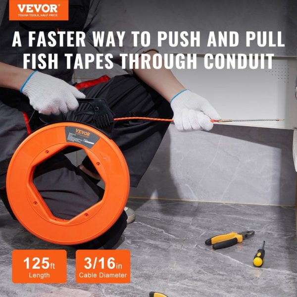 125-FT 3/16-Inch PET Wire Puller with Optimized Handle for Cable Fishing in Walls and Conduit Non-Conductive - Image 2