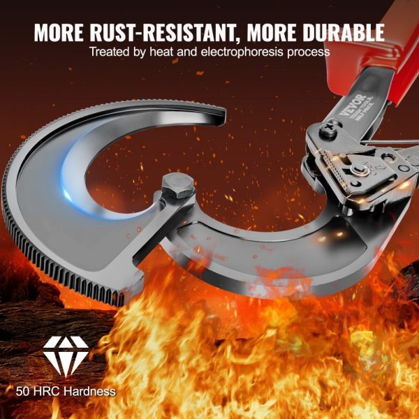 Heavy Duty 11 Cable Cutter with Gloves - Strong Silicon Manganese Steel Blade for 400mm²/780MCM Wire - Image 3