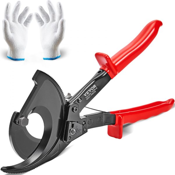 Heavy Duty 11 Cable Cutter with Gloves - Strong Silicon Manganese Steel Blade for 400mm²/780MCM Wire