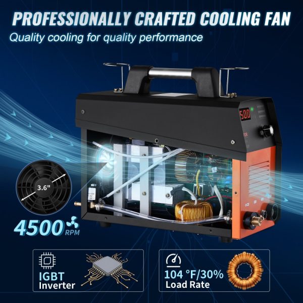 50Amp Non-Contact Pilot Arc Torch Plasma Cutter, 110V/220V AC IGBT Inverter, Cuts 1/2 Aluminum & Stainless Steel Clean - Black - Image 3