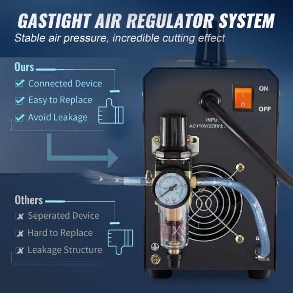 50Amp Non-Contact Pilot Arc Torch Plasma Cutter, 110V/220V AC IGBT Inverter, Cuts 1/2 Aluminum & Stainless Steel Clean - Black - Image 5