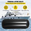 4 NEW RIBBED BOAT FENDERS 10" x 28" BLACK CENTER HOLE BUMPERS MOORING PROTECTION - Image 3