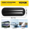 4 NEW RIBBED BOAT FENDERS 10" x 28" BLACK CENTER HOLE BUMPERS MOORING PROTECTION - Image 7