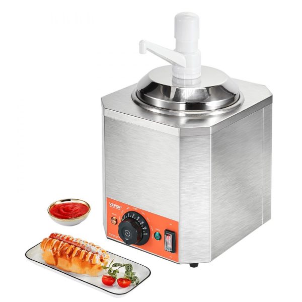 Electric Cheese Dispenser 2.3 Qt Commercial Adjustable Temp 86-230℉ Hot Fudge Sauce