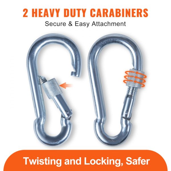 32ft Static Climbing Rope for Outdoor Rock Climbing High Strength Safety Rope with 26KN Breaking Tension 0.4'' (10mm) Escape Rope with 2 Carabiners and Storage Bag - Image 5