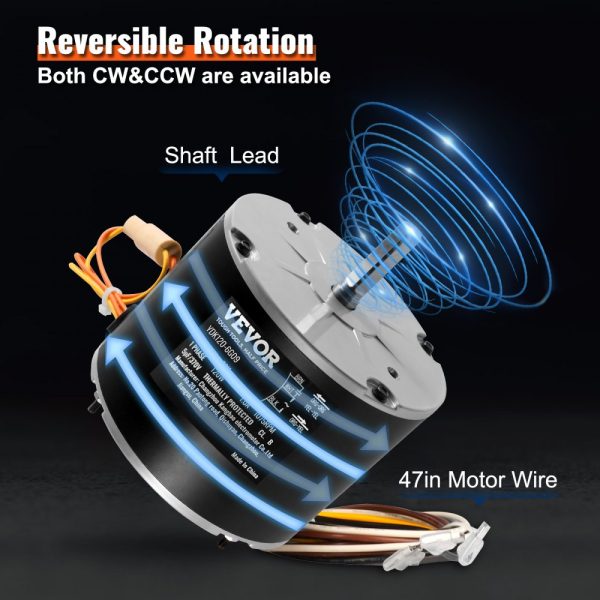 Condenser Fan Motor OGD1016 1/6 HP 208-230V 1075RPM OEM Replacement Reversible Explosion-Proof with CBB65 5uF 370V Capacitor - Image 4