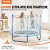 60" Trampoline for Kids Mini Toddler Trampoline with Net Indoor Outdoor - Image 2