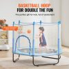60" Trampoline for Kids Mini Toddler Trampoline with Net Indoor Outdoor - Image 4