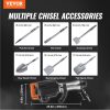 2200W Electric Jackhammer Concrete Breaker with 6 Piece Chisel Set and Carrying Case Heavy Duty Black - Image 7