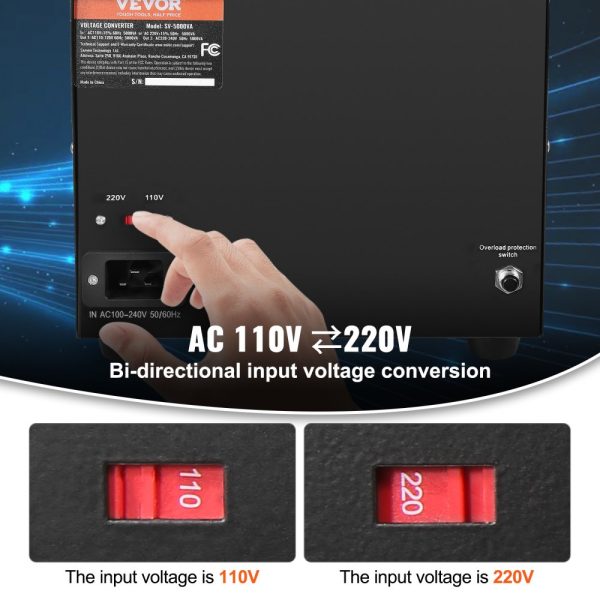 Voltage Converter Transformer 3000W Heavy Duty with 110V to 220V Conversion and 5V USB Port - Image 3