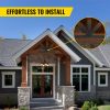 Black Powder-Coated Decorative Gable Plate with Heavy-Duty Steel Truss Nail Plates, 12x12 Pitch Gable Bracket, 4mm/0.16 Steel Bolts for Wooden Beams - Image 4