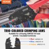 Ratcheting Crimping Pliers for Insulated Electrical Connectors, AWG22-10, Wire Stripper, 210 Heat Shrink Tubes, Easy-Crimp Tool - Image 2