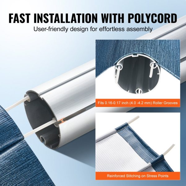 Heavy Duty 3-Ply 16oz PVC Camper Awning Fabric for RV, Trailer, Motorhome - 16.2ft for 17ft Awning, Waterproof, UV Protection, Blue Fade - Image 6