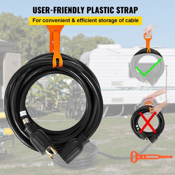 40Ft 30 Amp Generator Extension Cord 4 Wire 10 Gauge Generator Cord 125V 250V Generator Power Cord Twist Lock Connectors - Image 6