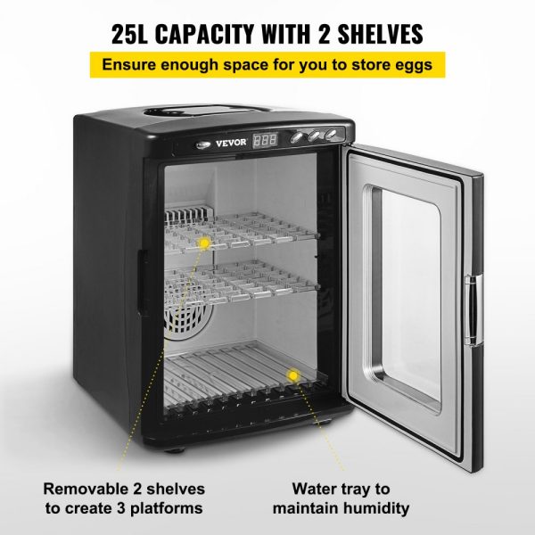 Black Reptile Incubator 25L Digital Heating & Cooling 5-60°C for Small Reptiles 12V/110V - Image 4