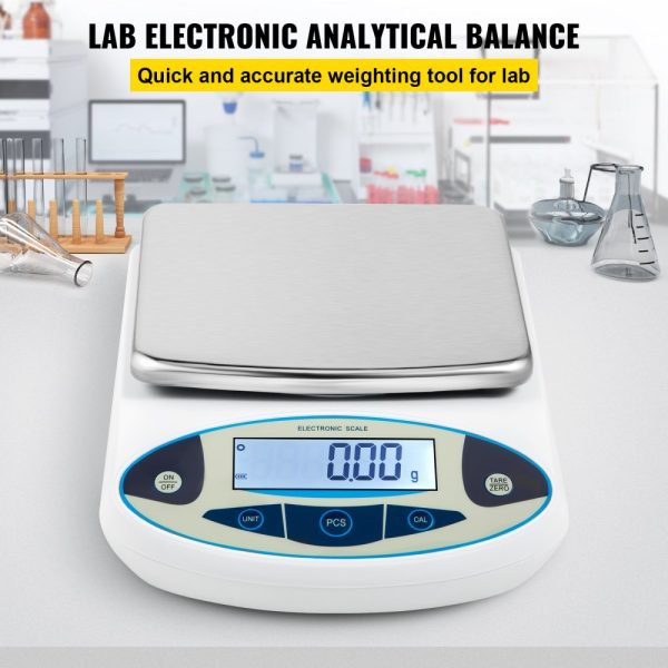 5000g High Precision Digital Analytical Balance with 0.01g Accuracy 13 Unit Conversions Counting Function and LCD Display for Laboratory Educational and Jewelry Use - Image 2
