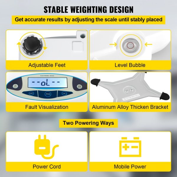 5000g High Precision Digital Analytical Balance with 0.01g Accuracy 13 Unit Conversions Counting Function and LCD Display for Laboratory Educational and Jewelry Use - Image 6