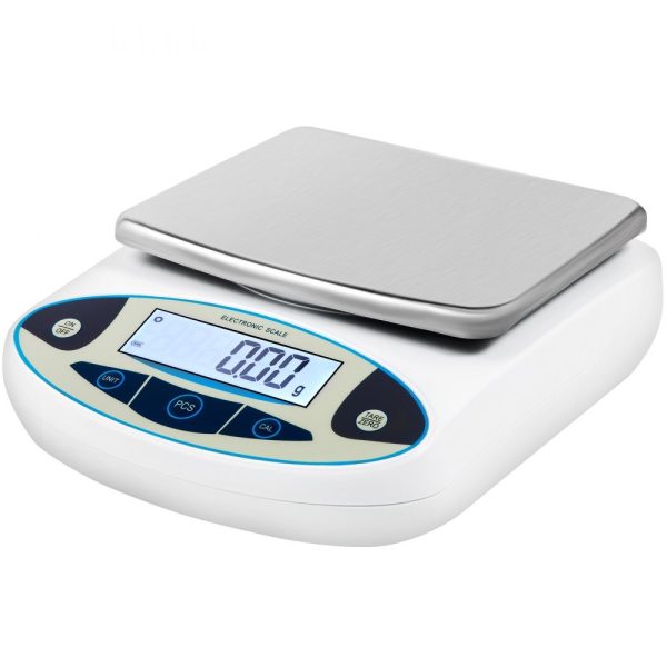 5000g High Precision Digital Analytical Balance with 0.01g Accuracy 13 Unit Conversions Counting Function and LCD Display for Laboratory Educational and Jewelry Use