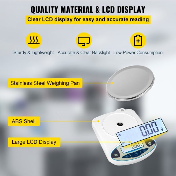 Lab Analytical Scale - High Precision Digital with 3000g Capacity and 0.01g Accuracy, 13 Unit Conversions, Versatile Use for Science, Jewelry, Industry, and Business - Image 5