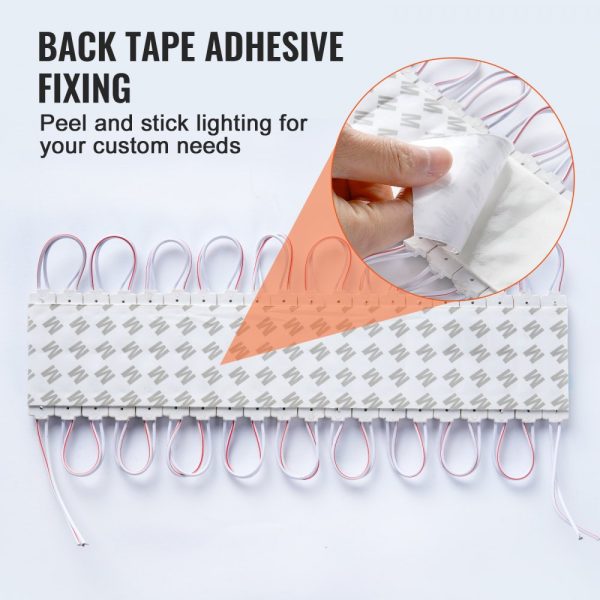 200PCS LED Storefront Lights 103ft DC 12V LED Module Lights 2835 SMD 3-LED 1.5W Window Lights with Adhesive Tape Backside for Business Store Window Advertising IP68 Waterproof - Image 4