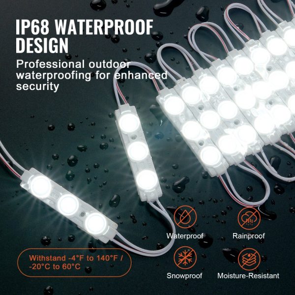 200PCS LED Storefront Lights 103ft DC 12V LED Module Lights 2835 SMD 3-LED 1.5W Window Lights with Adhesive Tape Backside for Business Store Window Advertising IP68 Waterproof - Image 5