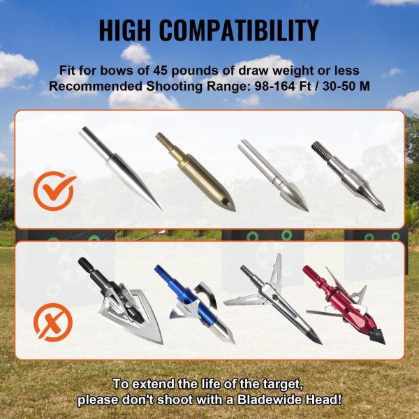 16x18 Archery Target Black Outdoor Portable All-Side Shooting Easy Arrow Removal Lightweight - Image 6