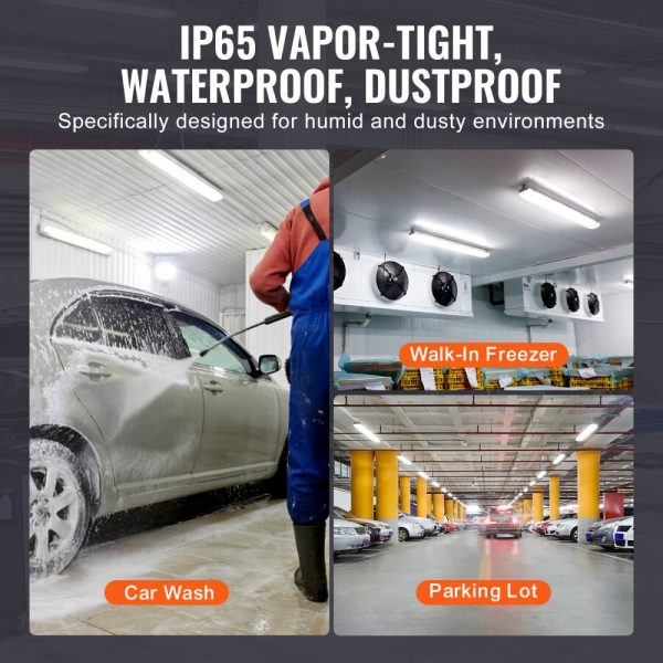 4PCS 4FT LED Vapor Tight Light 60W/50W/40W Selectable 5400/6400/7400LM - Image 2