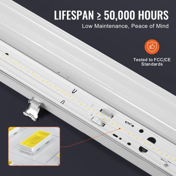 4PCS 4FT LED Vapor Tight Light 60W/50W/40W Selectable 5400/6400/7400LM - Image 4