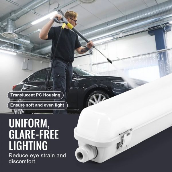 4PCS 4FT LED Vapor Tight Light 60W/50W/40W Selectable 5400/6400/7400LM - Image 5