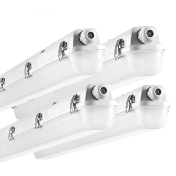 4PCS 4FT LED Vapor Tight Light 60W/50W/40W Selectable 5400/6400/7400LM