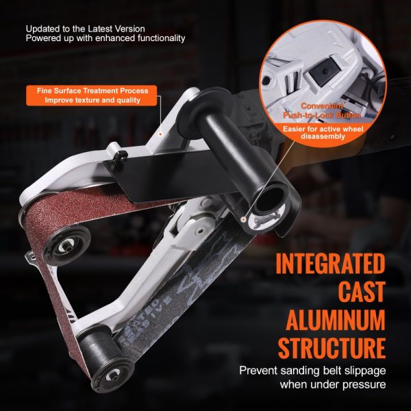 Belt Sander Adapter for Angle Grinder and Pipe Sanding with 5/8-11 Thread and 10 Sanding Belts for Rust Removal - Image 3