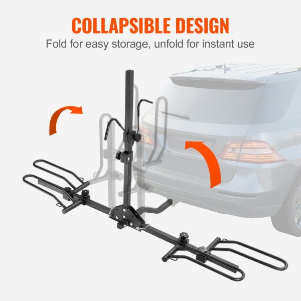 2-Bike Rack Hitch Mount Folding Carrier Car Truck SUV 1.25"/2" Receiver - Image 5