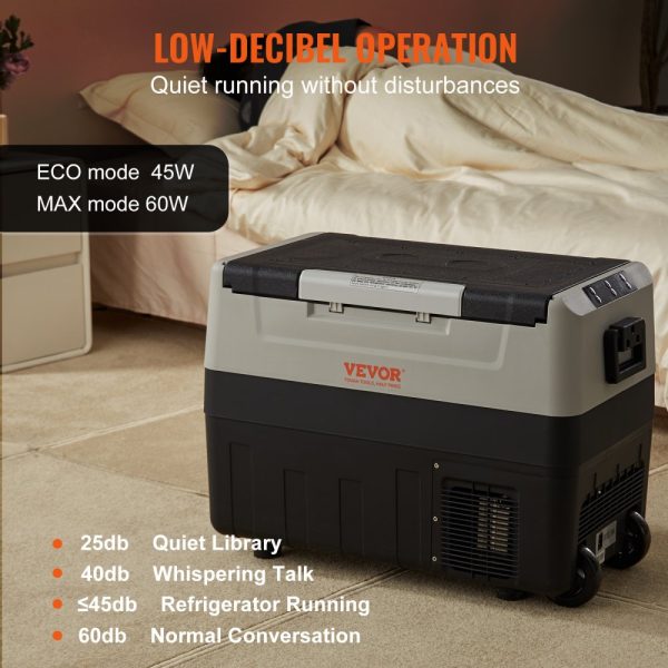12V Car Refrigerator 37 QT/35 L Dual Temperature Zone Portable Freezer Adjustable -4℉-50℉ 12/24V DC & 100-240V AC Compressor Cooler for Outdoor Camping Travel RV - Image 4