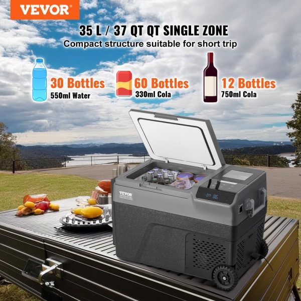 Portable Car Refrigerator Freezer w/ Ice Making Function 37QT Single Zone - Image 2