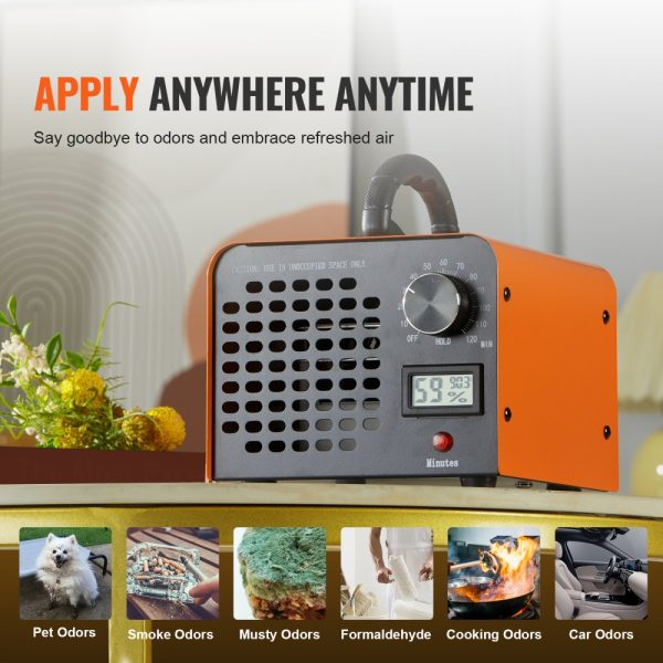 12000mg/h Ozone Generator for Odor Removal High Capacity Commercial Industrial Use Home Air Purifier with Timer 0-120 Minute Setting for Rooms Cars and Pets - Image 6