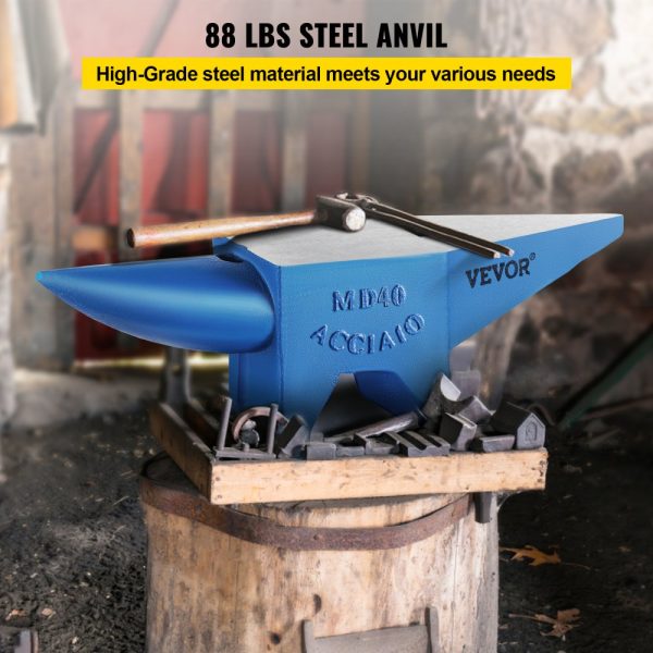 88 lbs Steel Anvil for Blacksmith Use - Durable Metalworking Tool for Jewelers and Rugged Forge Steel Applications - Image 2