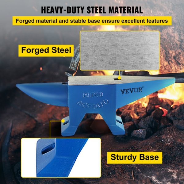88 lbs Steel Anvil for Blacksmith Use - Durable Metalworking Tool for Jewelers and Rugged Forge Steel Applications - Image 3
