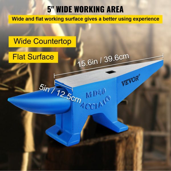 88 lbs Steel Anvil for Blacksmith Use - Durable Metalworking Tool for Jewelers and Rugged Forge Steel Applications - Image 6