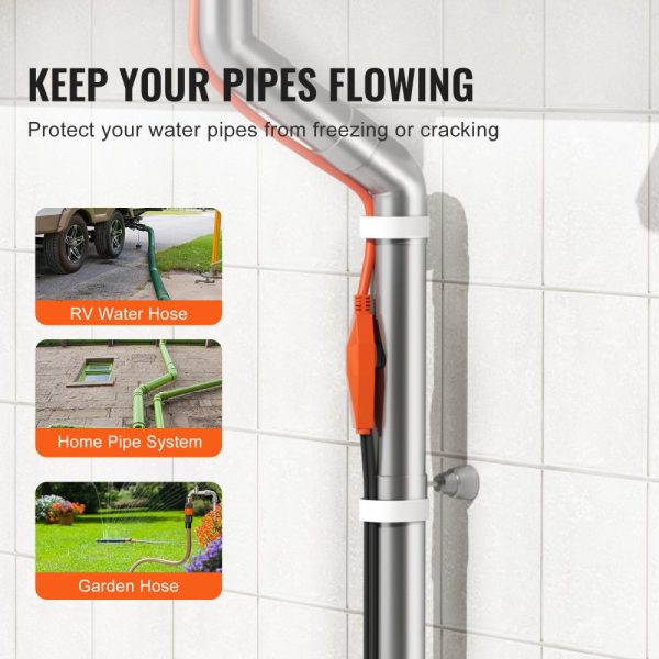 Pipe Heating Cable 6FT 7W/FT Heat Tape for Pipes with Built-in Thermostat - Image 4